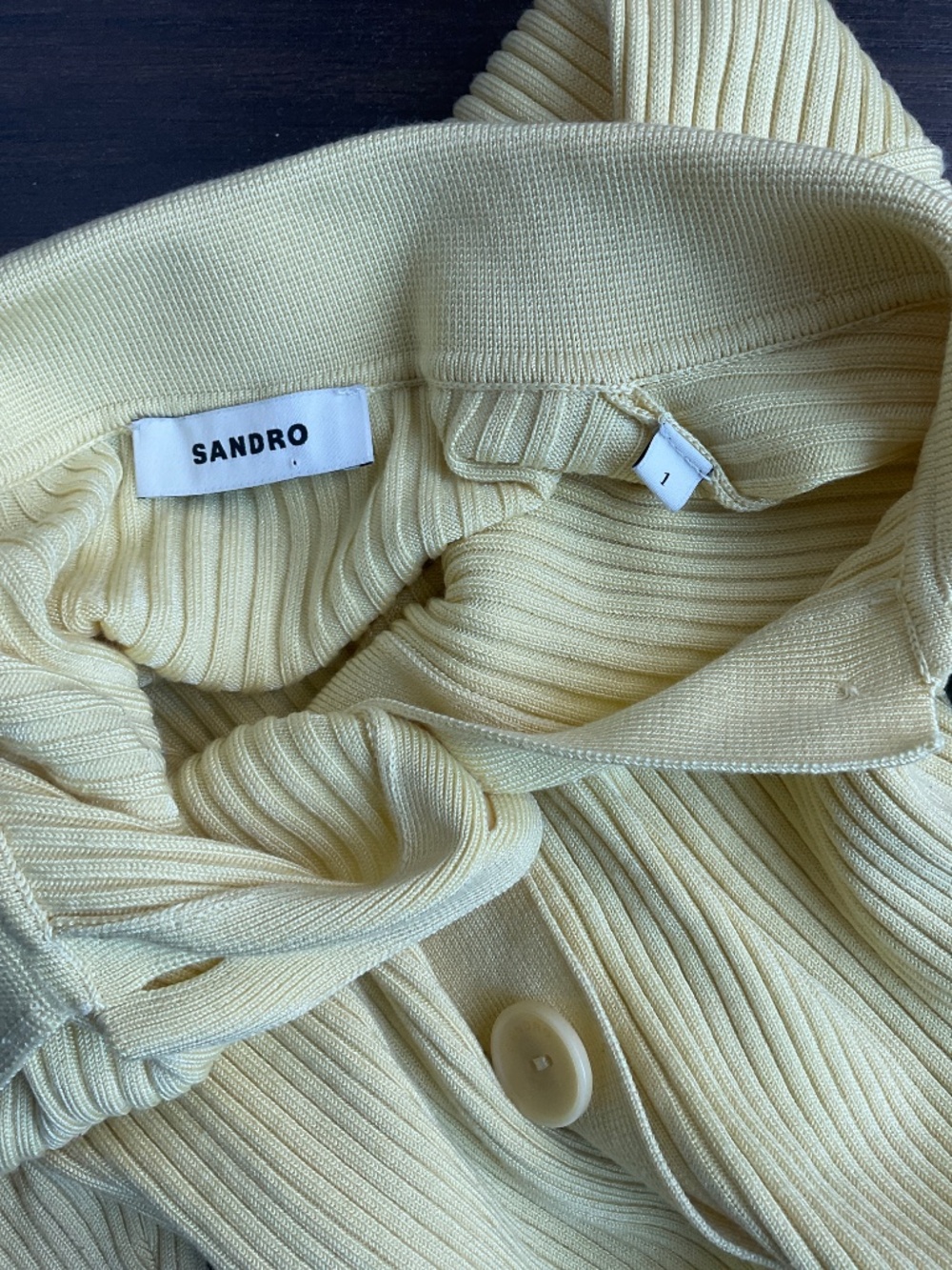 Sandro Ribbed Crop Cardigan - Picture 4 of 8